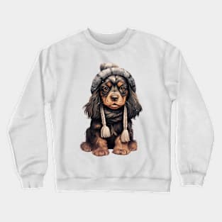 Winter English Cocker Spaniel Dog Crewneck Sweatshirt